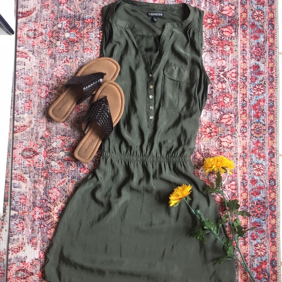 Express Dresses & Skirts - Express Olive Green Dress